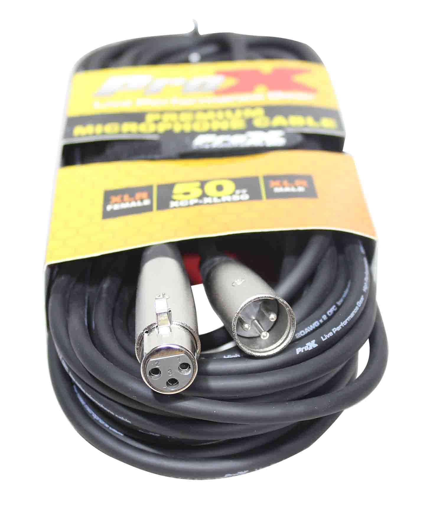 ProX XCP-XLR50 50 Ft. Balanced XLR3-F to XLR3-M Premium Audio-Microphone Cable