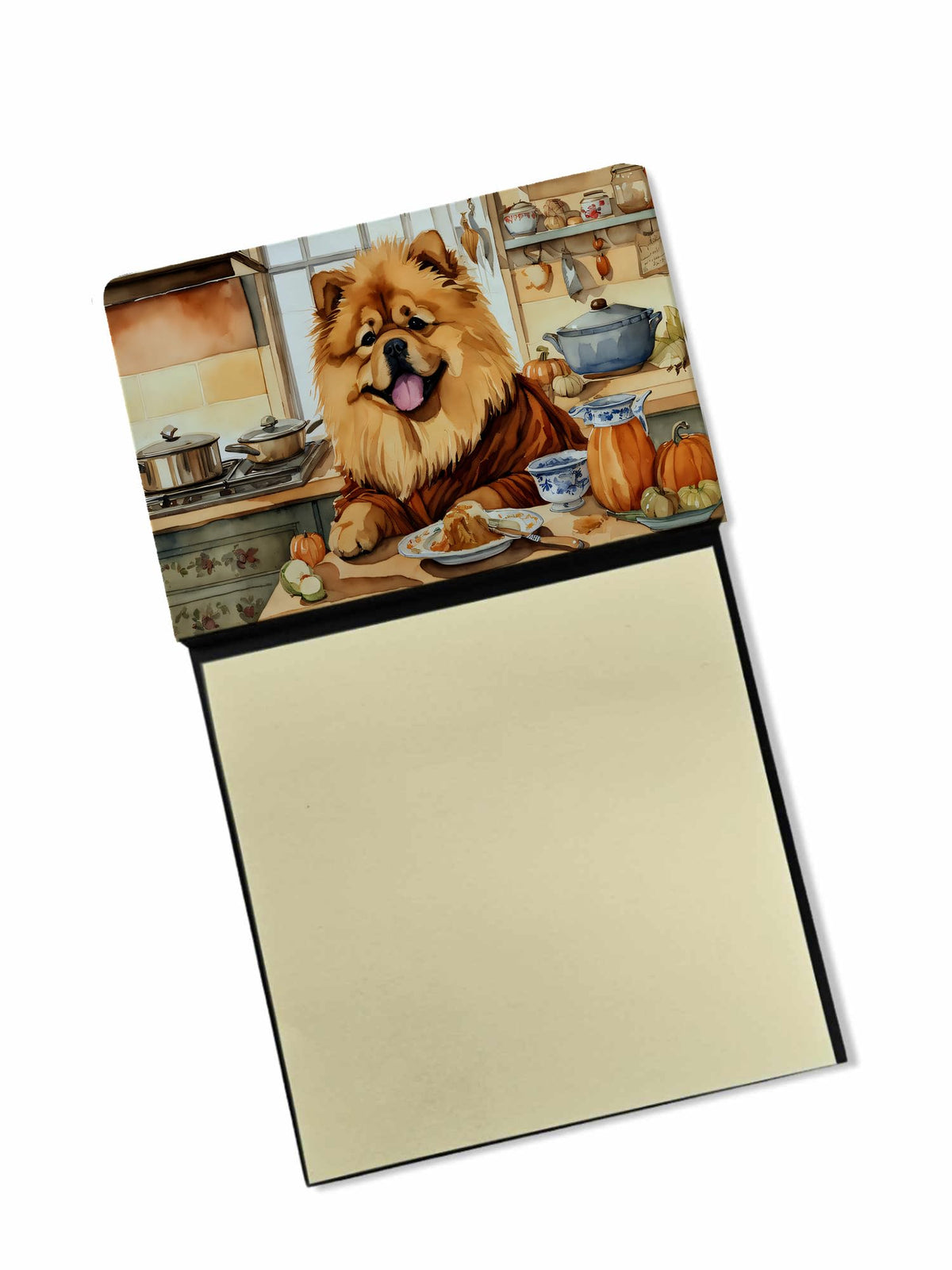 Chow Chow Fall Kitchen Pumpkins Sticky Note Holder