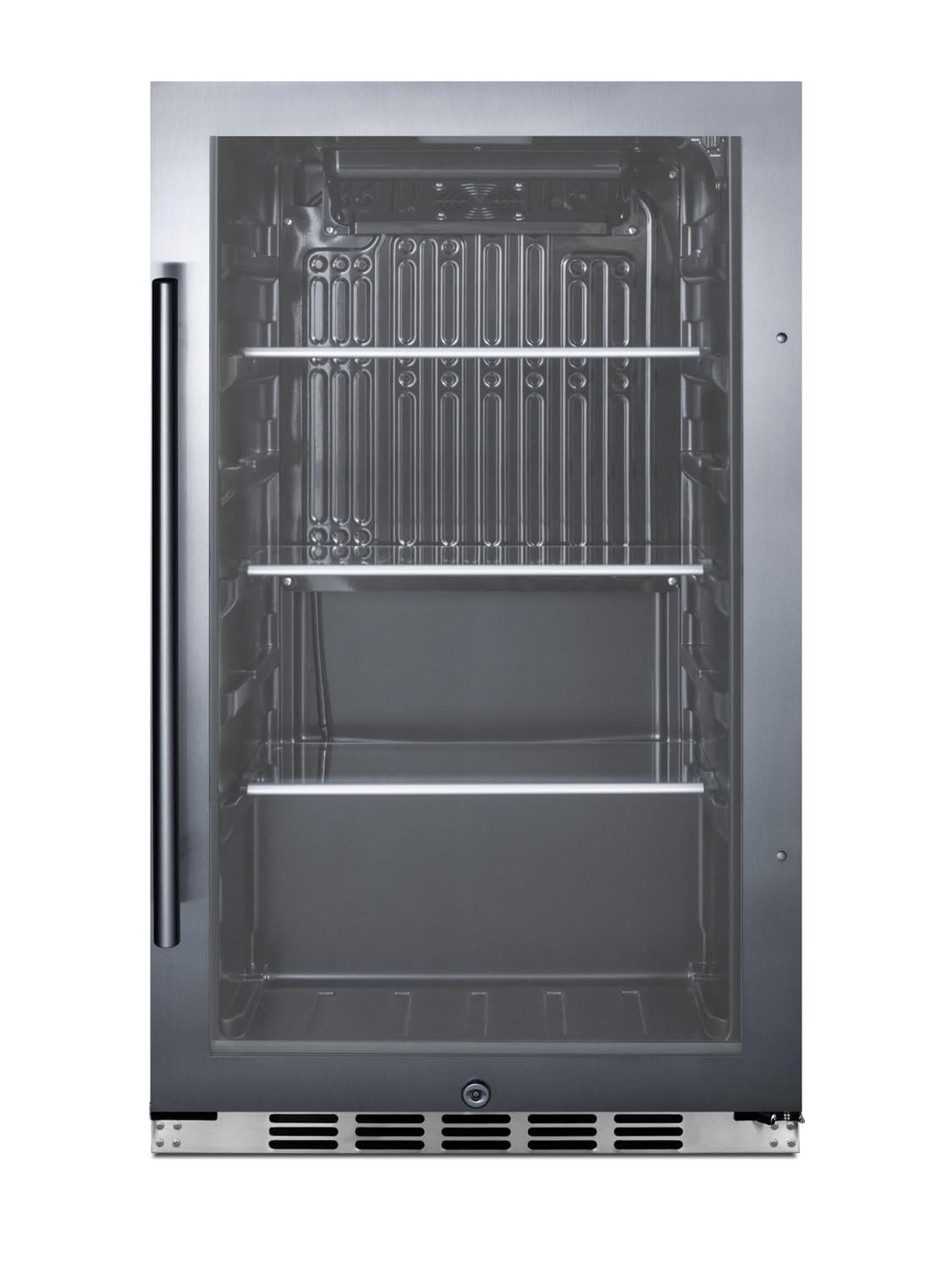 19 wide shallow depth indoor/outdoor beverage center with glass door a ...