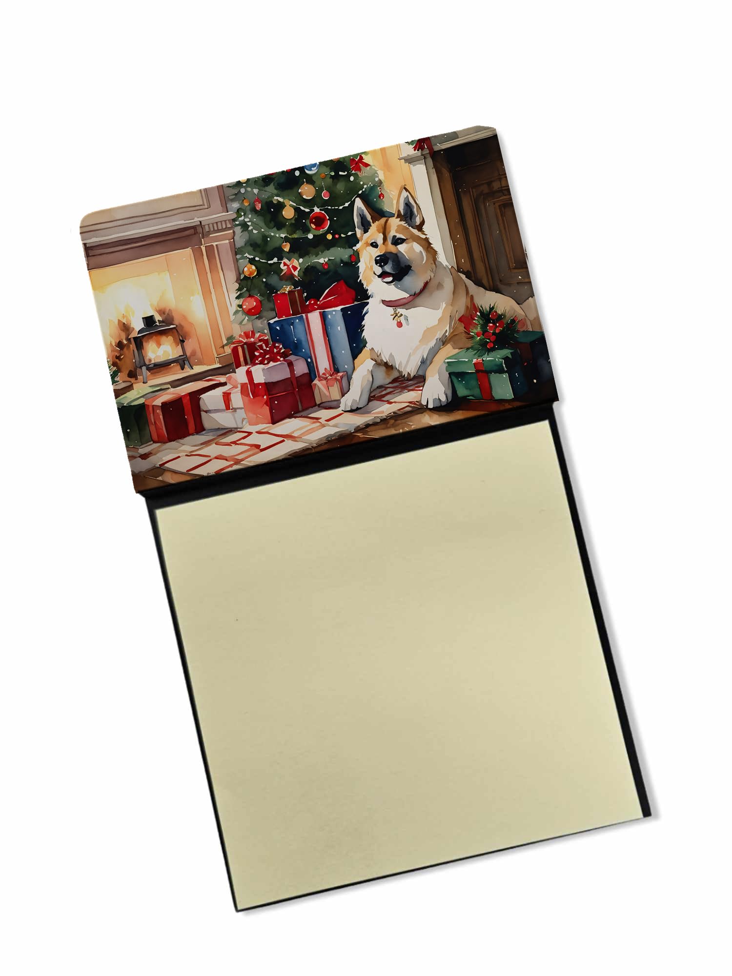Akita Cozy Christmas Sticky Note Holder