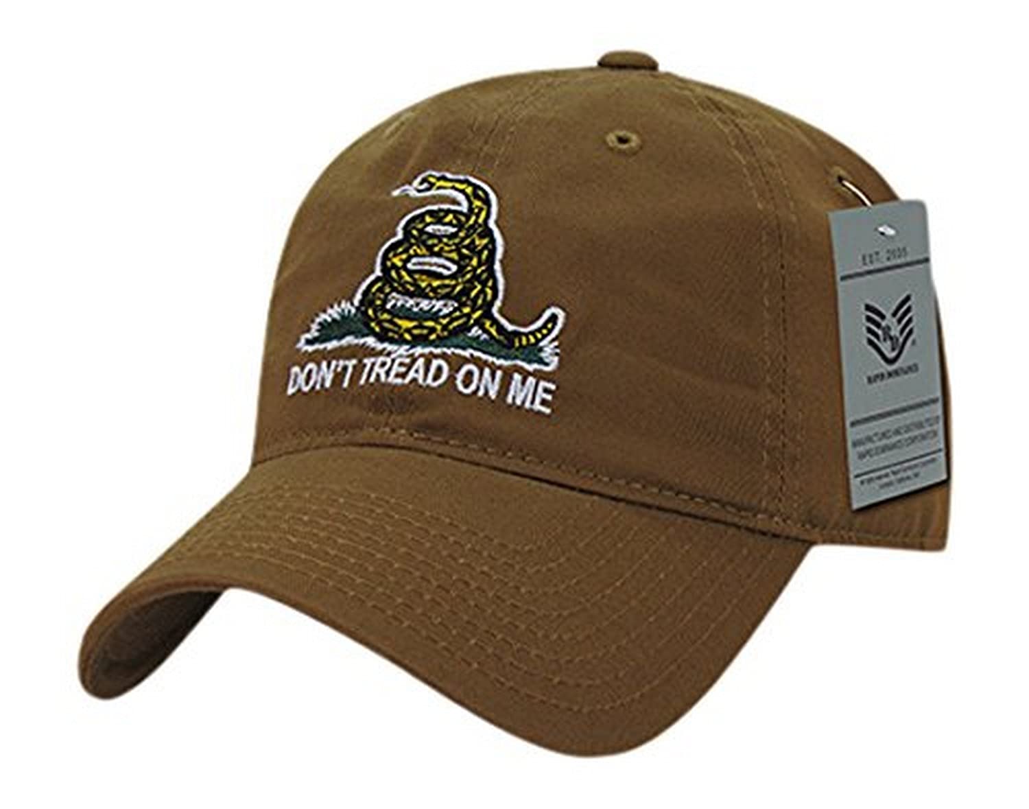 Relaxed Graphic Cap,Gadsden Flag, Coyote