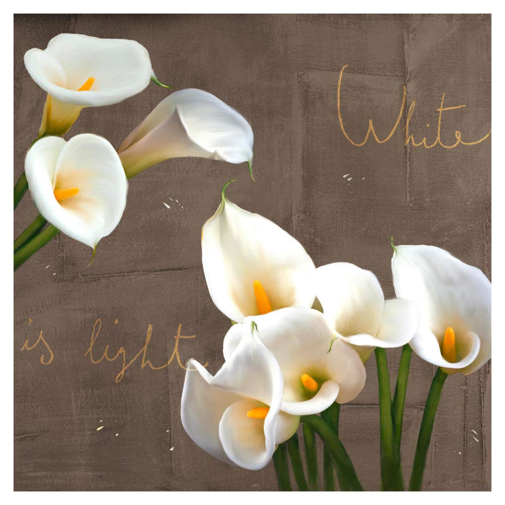 White Callas-Paper Art-38x38”