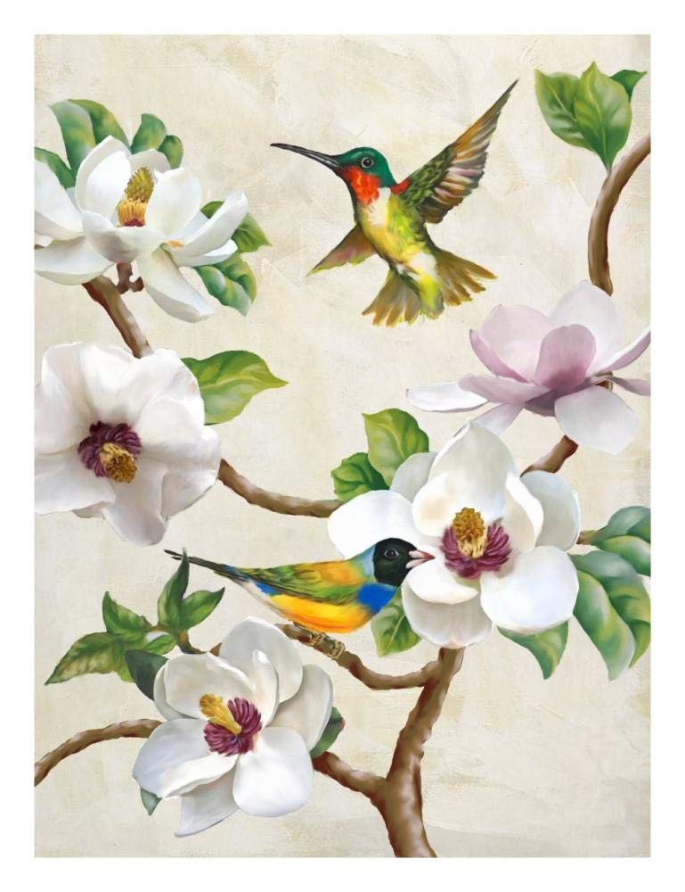 Magnolia and Birds-Paper Art-20x26”