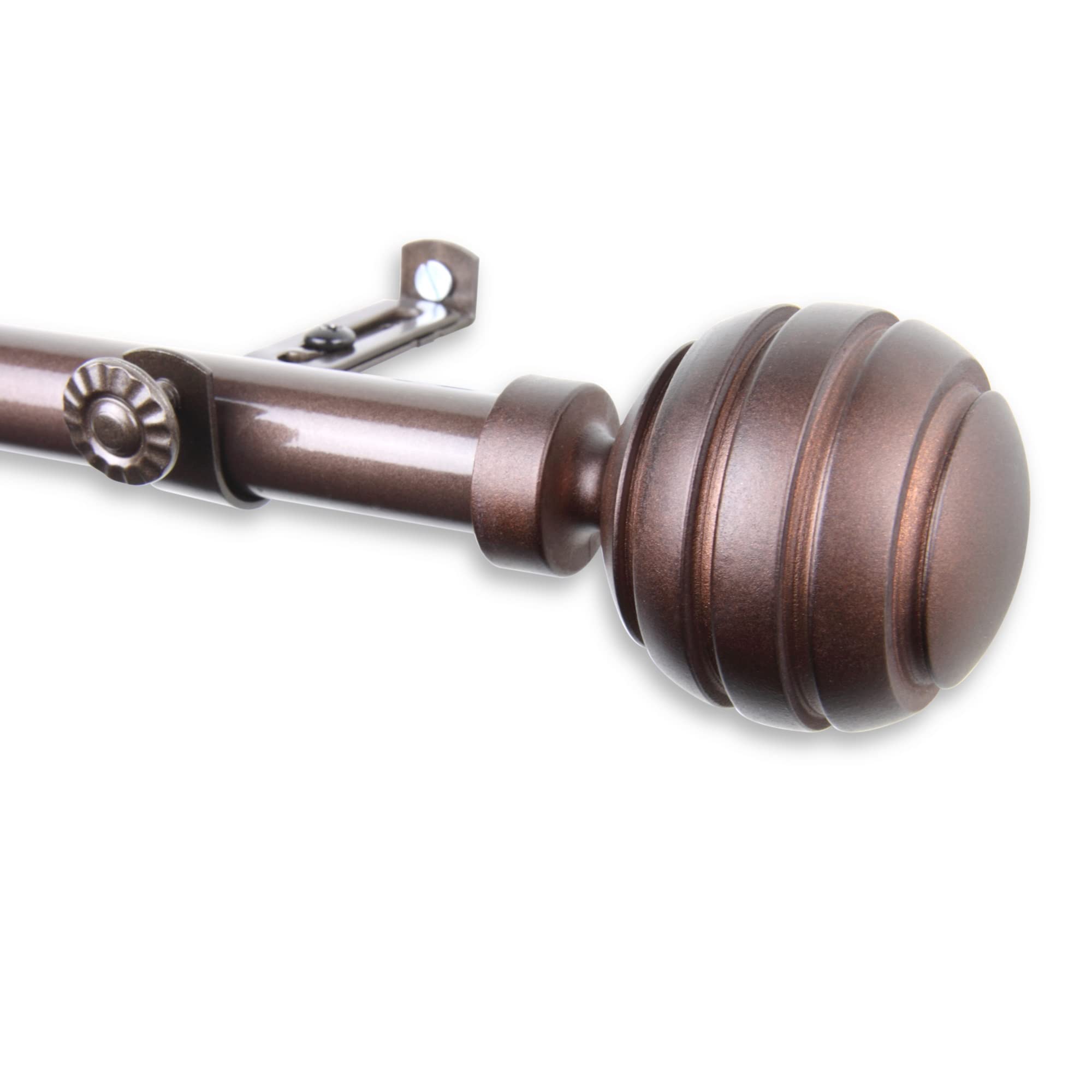 Olga Curtain Rod 3/4 inch dia. 48-84 - Cocoa