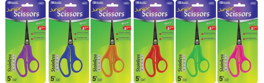 Bazic 5 Pointed Tip School Scissors Case Pack 24