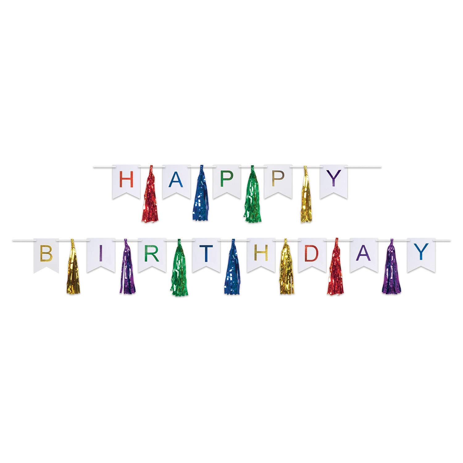Happy Birthday Tassel Streamer, (Pack of 12)