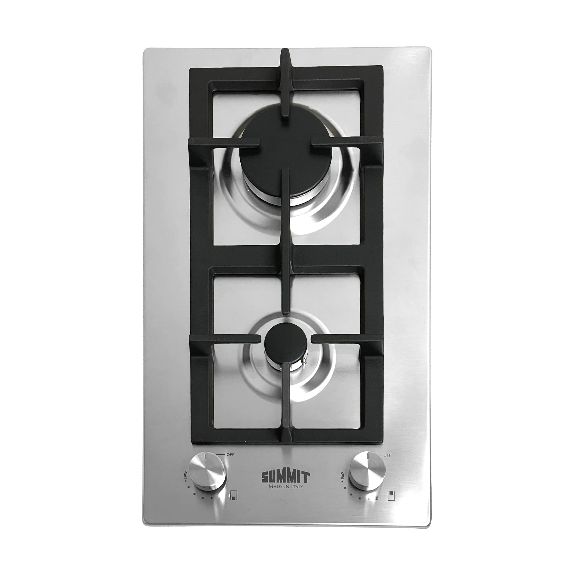 12 Wide 2-Burner Gas Cooktop In Stainless Steel
