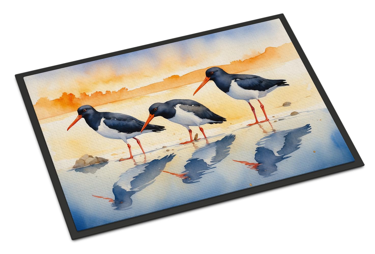 Carolines Treasures Oystercatchers Foraging Doormat Front Door Mat Indoor Outdoor Rugs for Entryway, Non Slip Washable Low Pile, 24H X 36W
