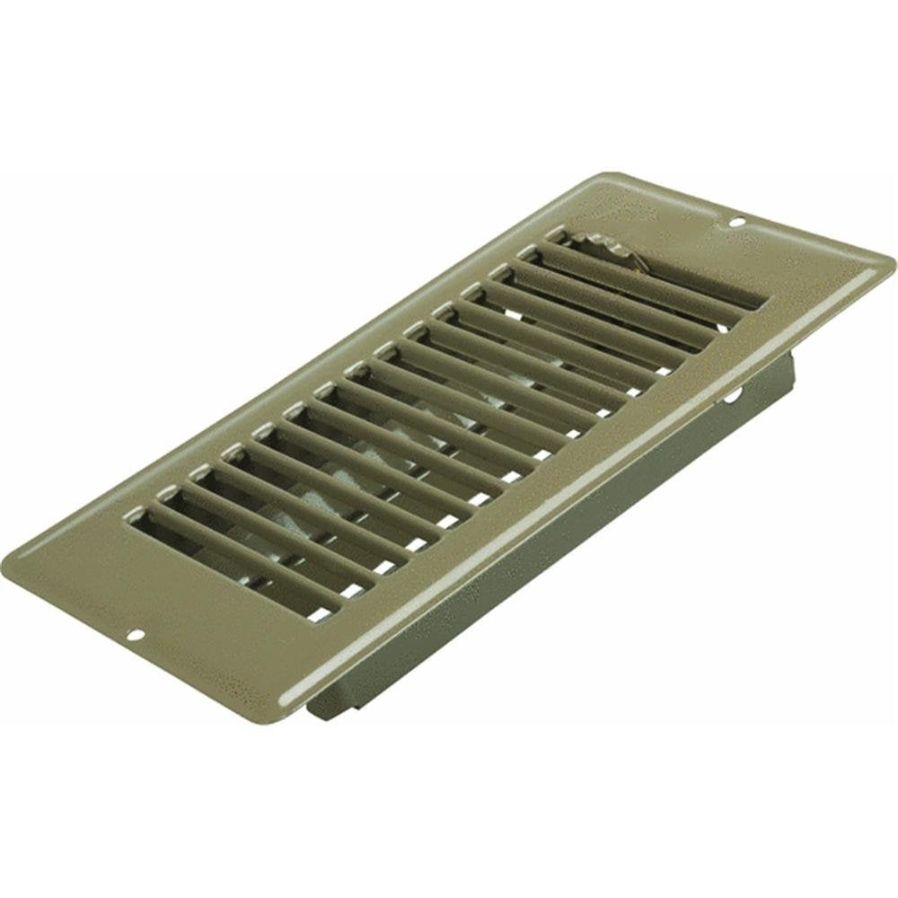 United States Hdw V056Ib V-056Ib Metal Mobile Home Floor Register With Damper To Adjust Air Flow