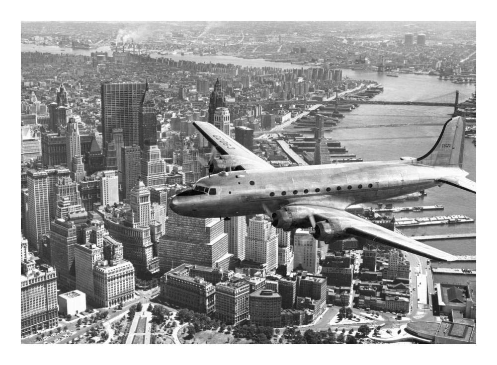 Flying over Manhattan, NYC-Paper Art-24x17.62”
