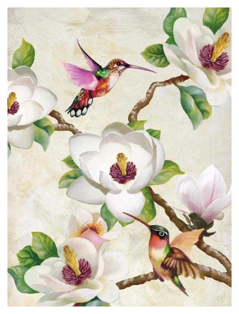 Magnolia and Humming Birds-Paper Art-32x42”