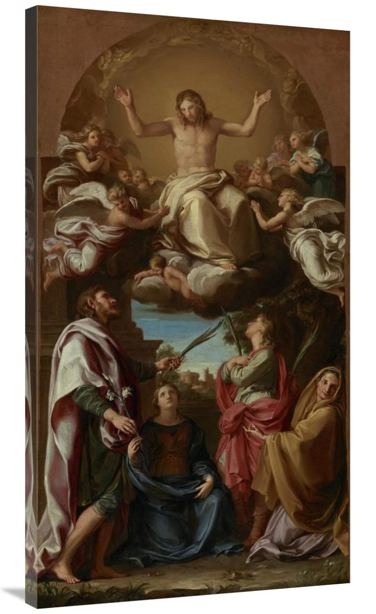 Christ in Glory with Saints Celsus, Julian, Marcionilla and Basilissa-Canvas Art-24.64x44”