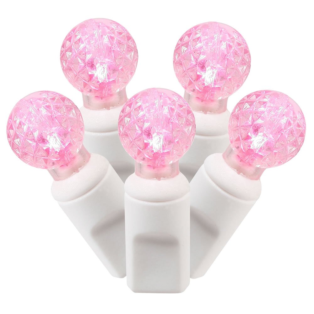 Casafoyer 1-Liter Pink LED G12 Light Set on White Wire ( Pack of 2 )
