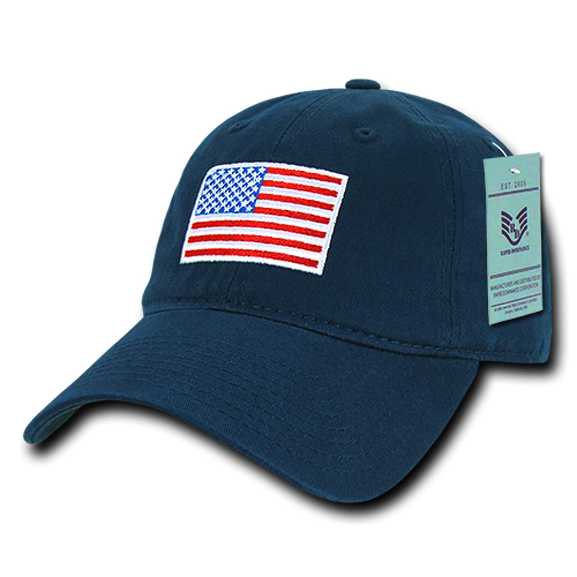 Relaxed Graphic Cap,OriginalUSAFlag,Navy