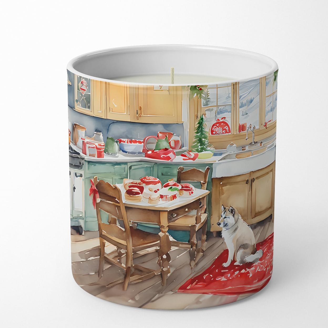 Alaskan Klee Kai Christmas Cookies Decorative Soy Candle