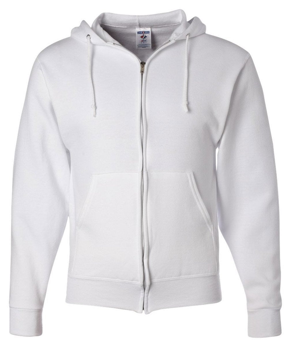 JERZEES NuBlend Full-Zip Hooded Sweatshirt - White, XL