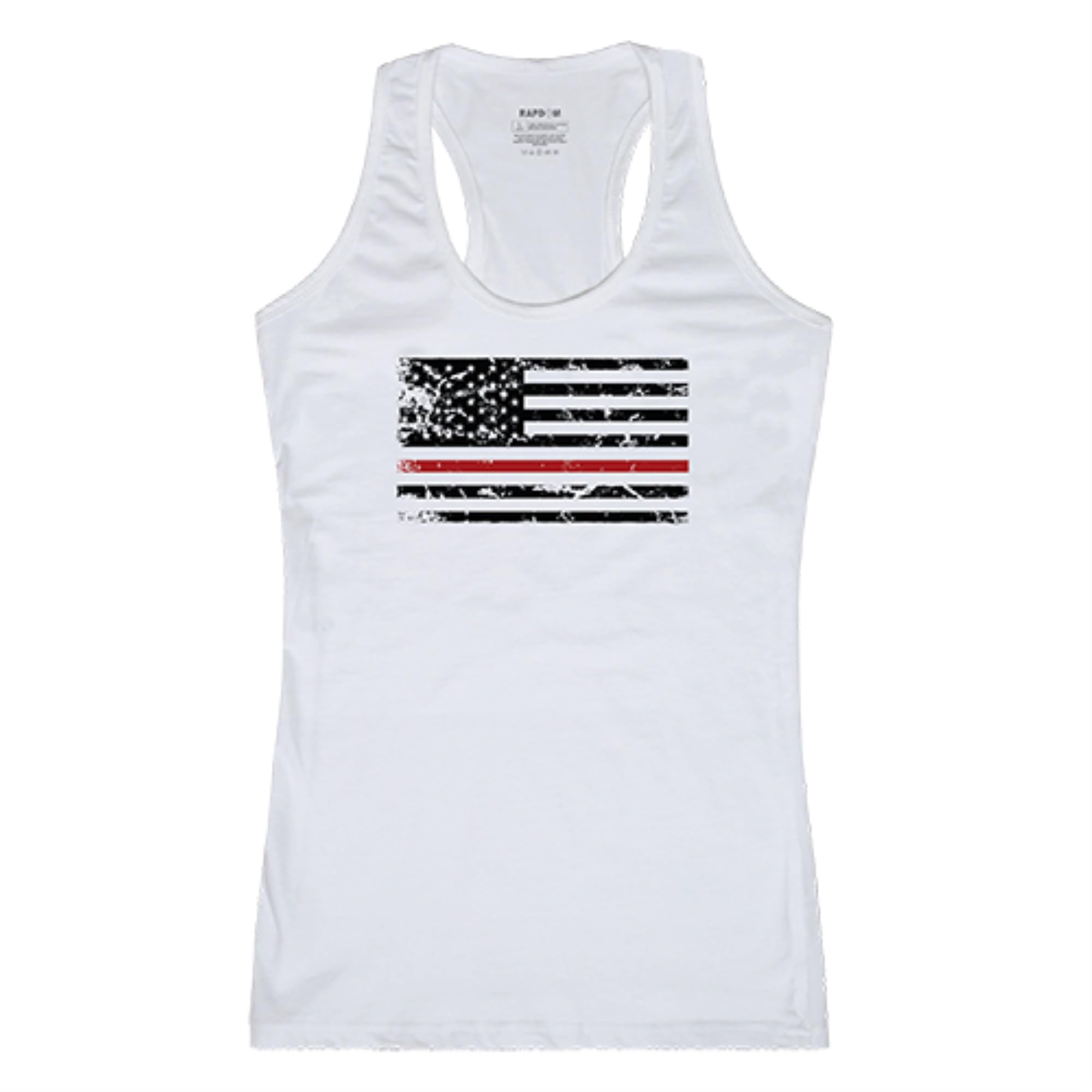 Womens Graphic Tank, ThinRedLine,White, S