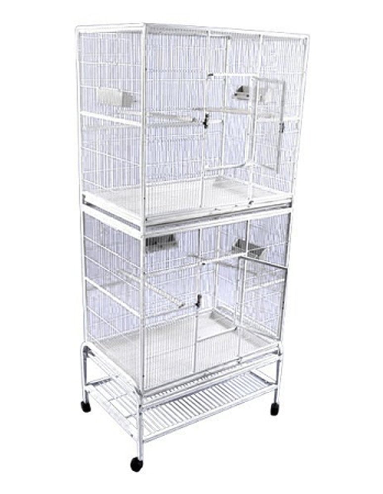 32x21″ Double Stack Flight Cage 13221-2 Black″
