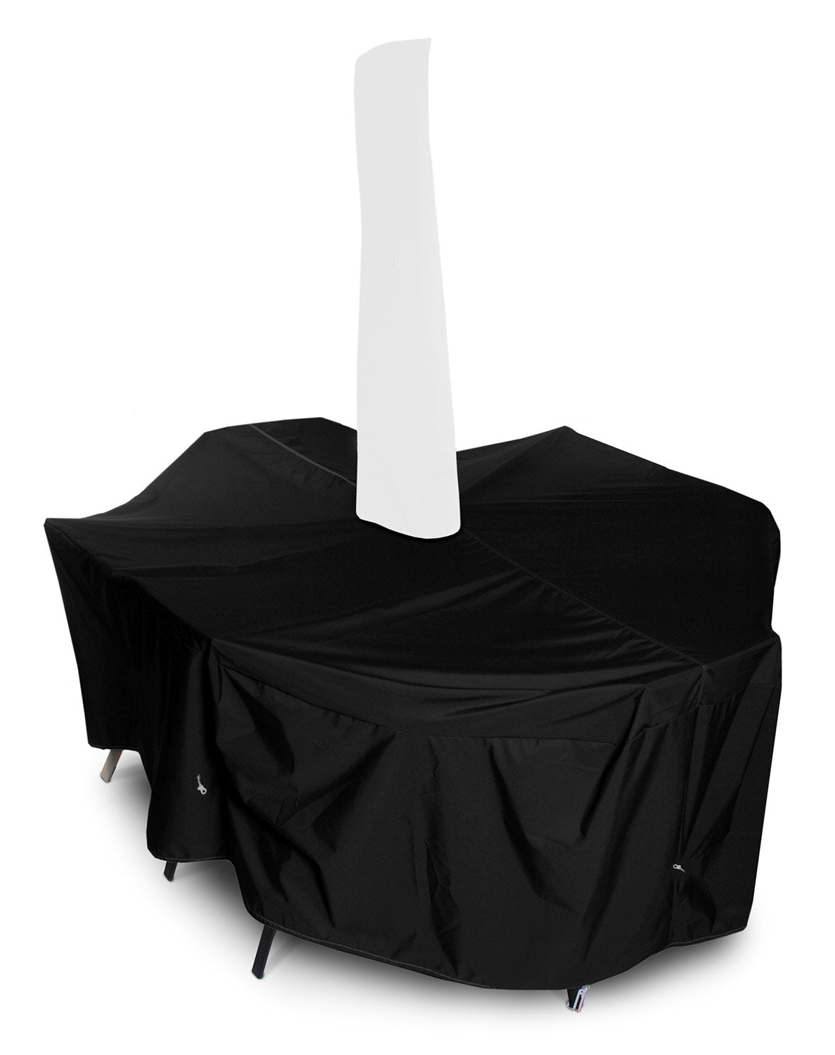 Large Dining Set Cover w/umbrella hole , Weathermax , Black , 71351