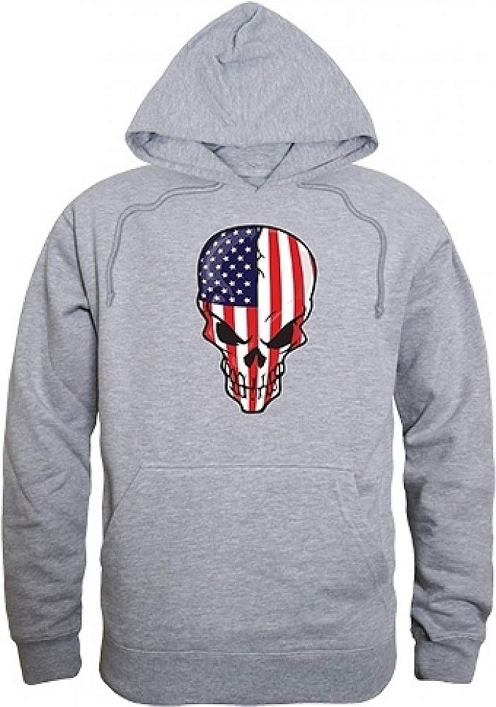 Graphic Pullover, Skull Flag, H.Grey, S