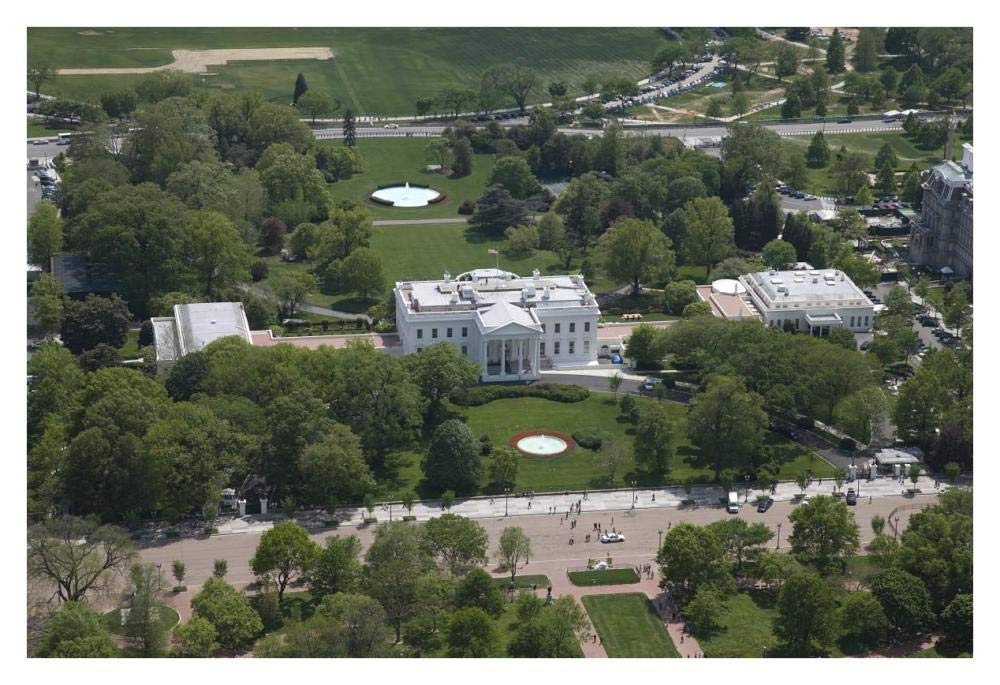 Aerial view of the White House, Washington, D.C.-Paper Art-38x26”