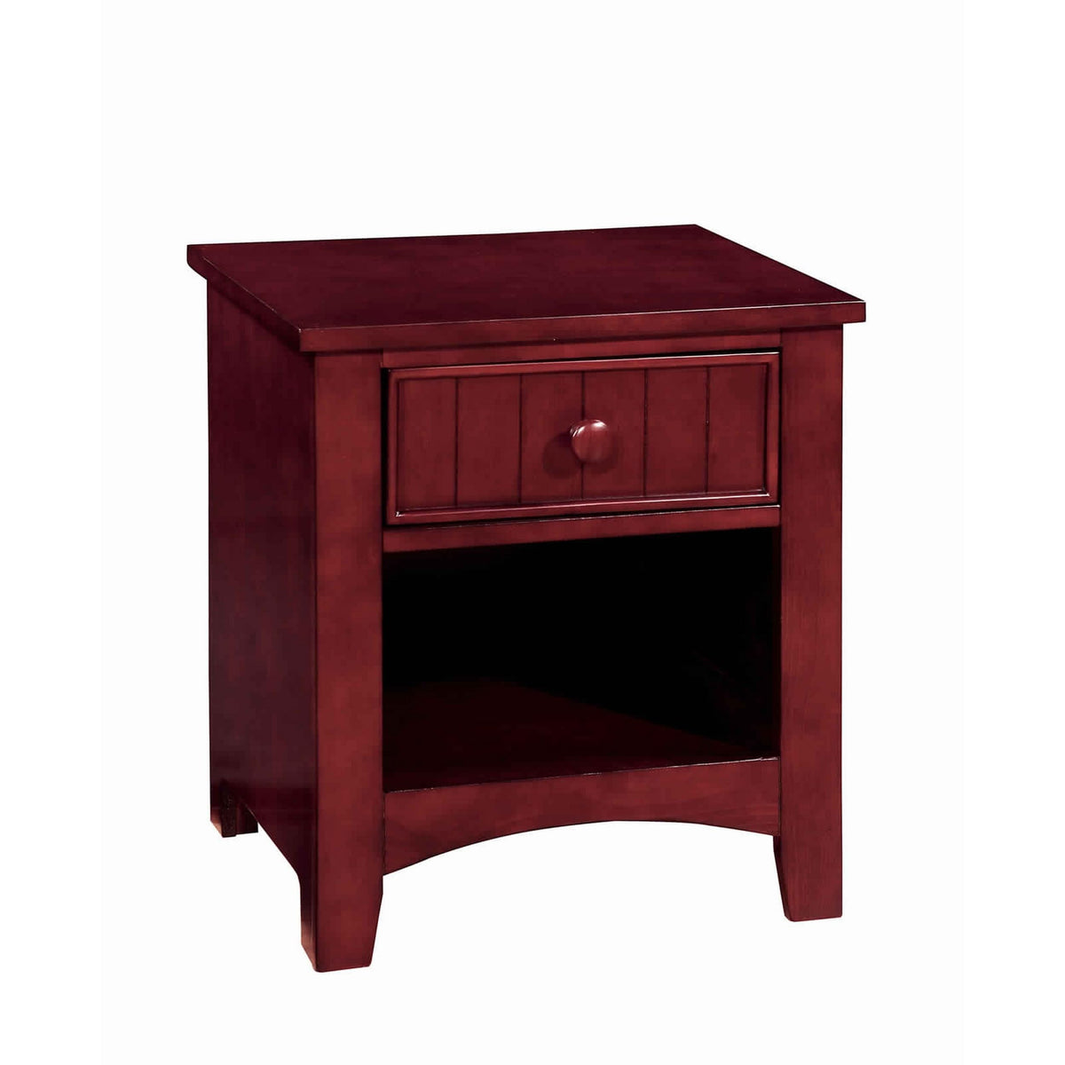 Benjara Benzara Wooden Night Stand With Drawer And Open Shelf, Brown