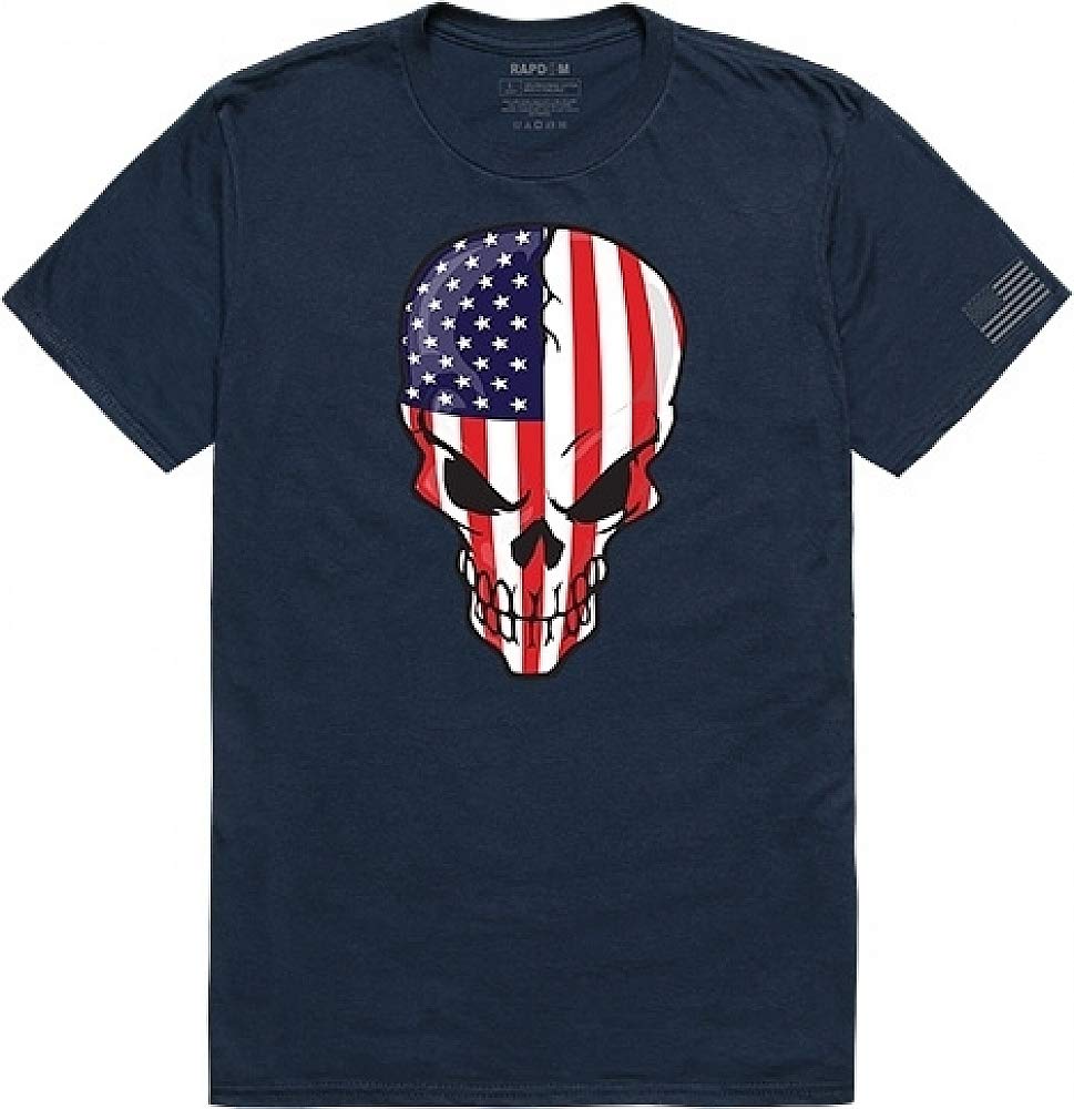 Tactical Graphic T, Skull Flag, Navy, L