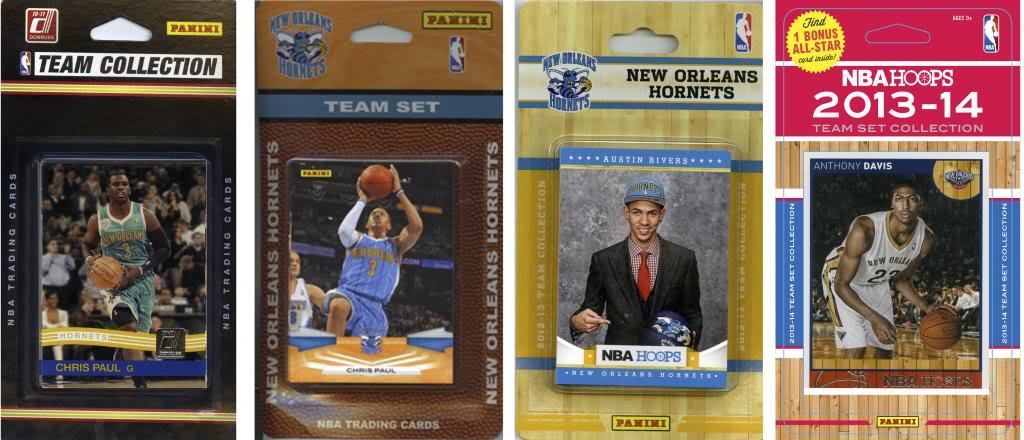 NBA New Orleans Pelicans 4 Different Licensed Trading Card Team Sets