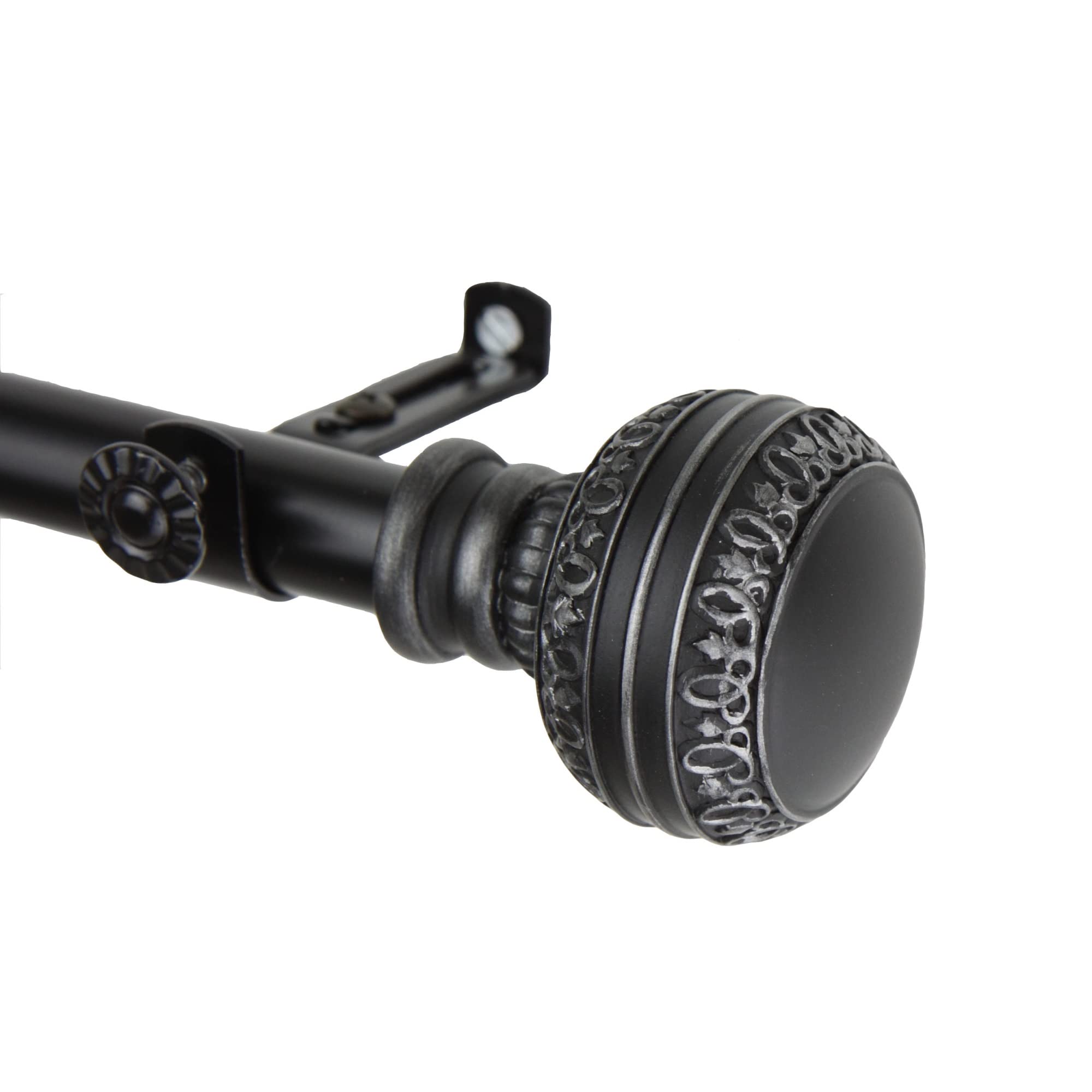 Dolly Curtain Rod 3/4 inch dia. 28-48 - Black