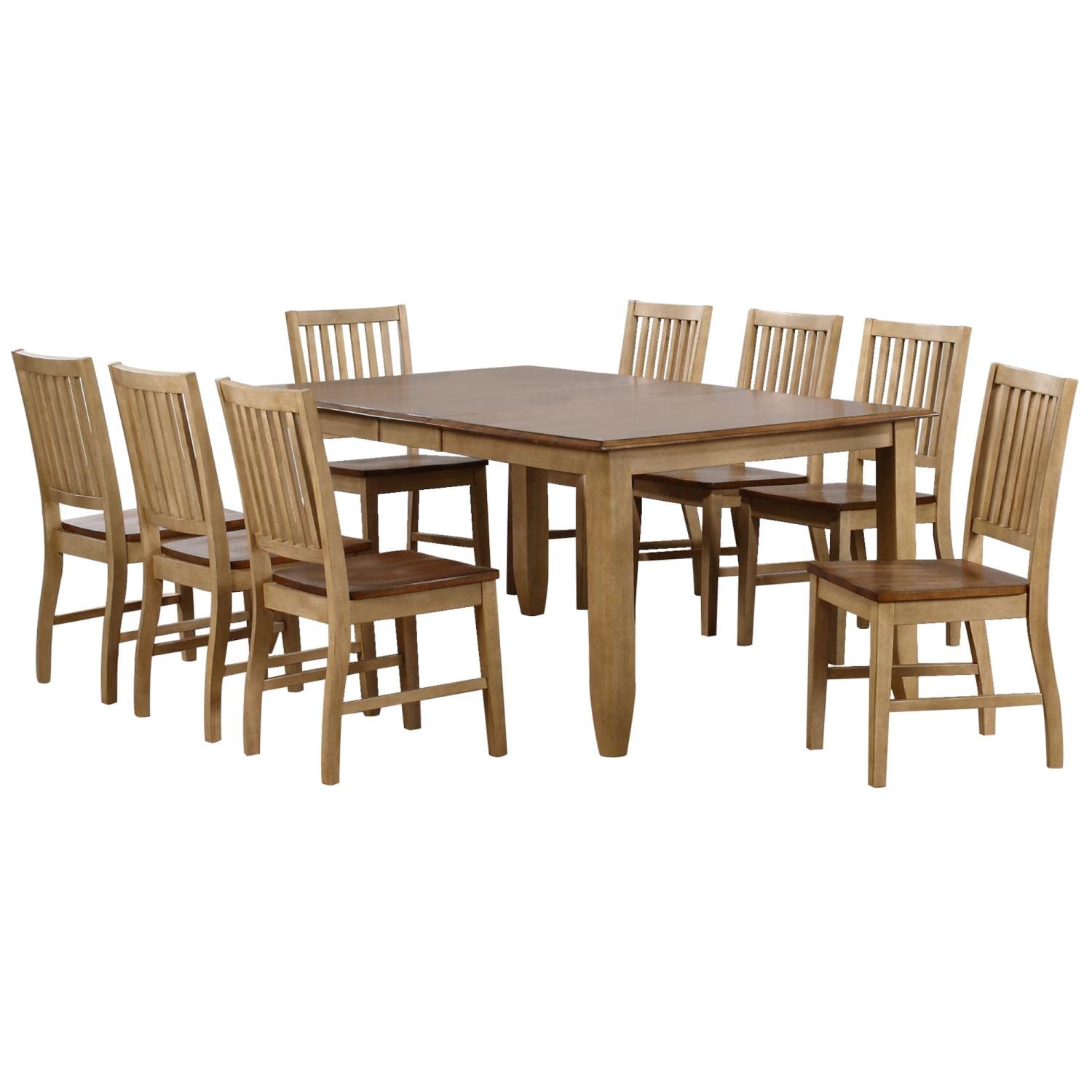 Sunset Trading Brook 9 Piece 72 Rectangular Extendable Table Dining Set | Seats 8"