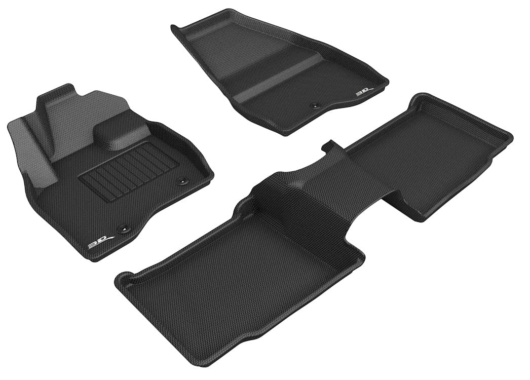 3D MAXpider FORD EXPLORER WITH 2ND ROW CENTER CONSOLE 2017-2019 KAGU BLACK R1 R2 (SINGLE POST ON FRONT PASSENGERS FLOOR)