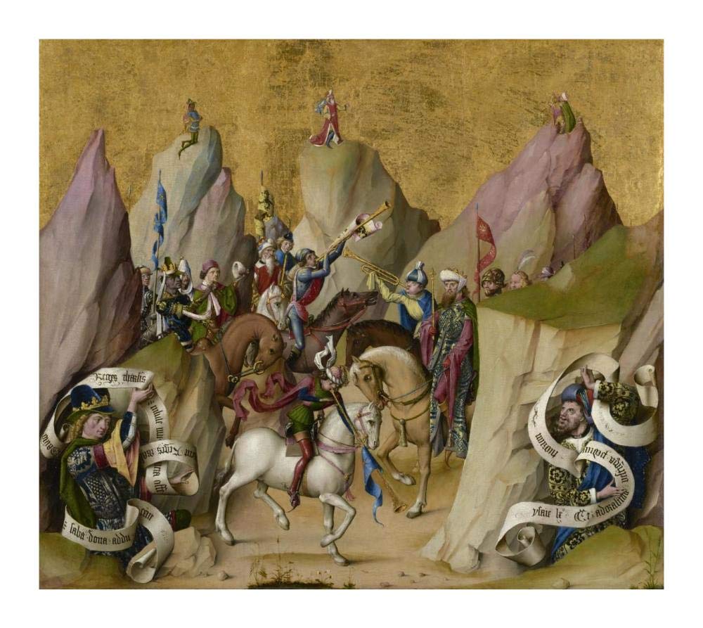 The Meeting of the Three Kings, with David and Isaiah (recto); The Assumption of the Virgin (verso)-Paper Art-18x16”
