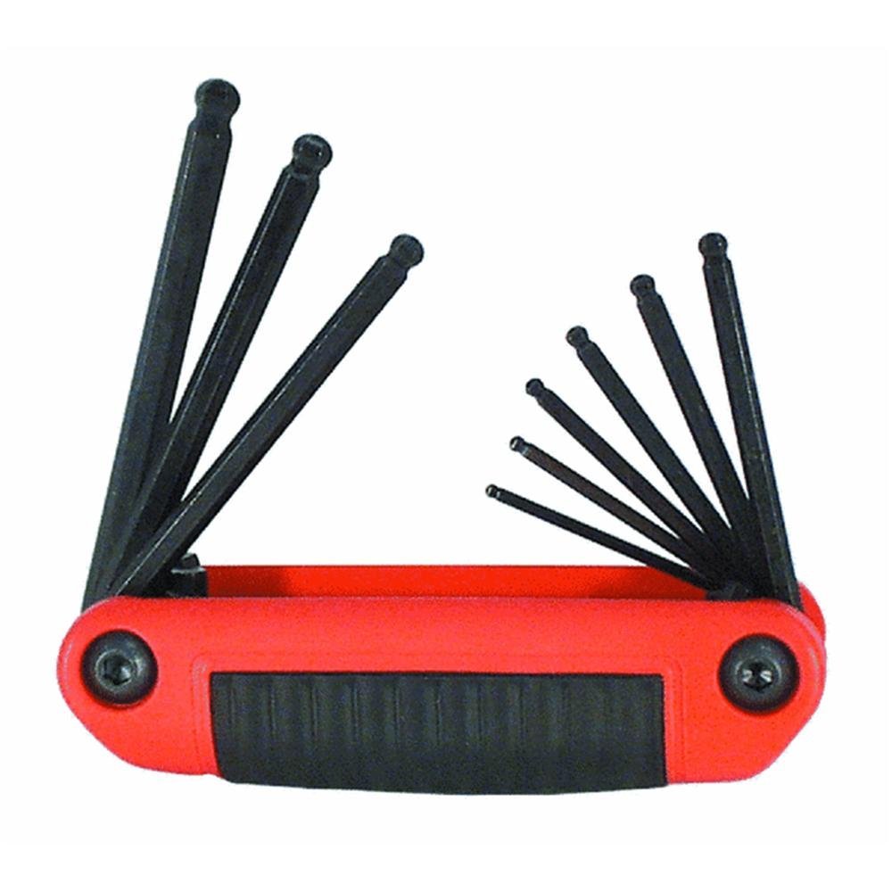 Eklind 25919 Ergo-Fold Fold-Up Ball-Hex Allen Wrench - 9Pc Set Sae Inch Sizes 5/64-1/4