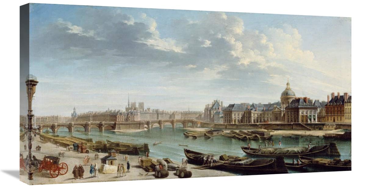 A View of Paris with the Ile de la Cit-Canvas Art-30x16.2”