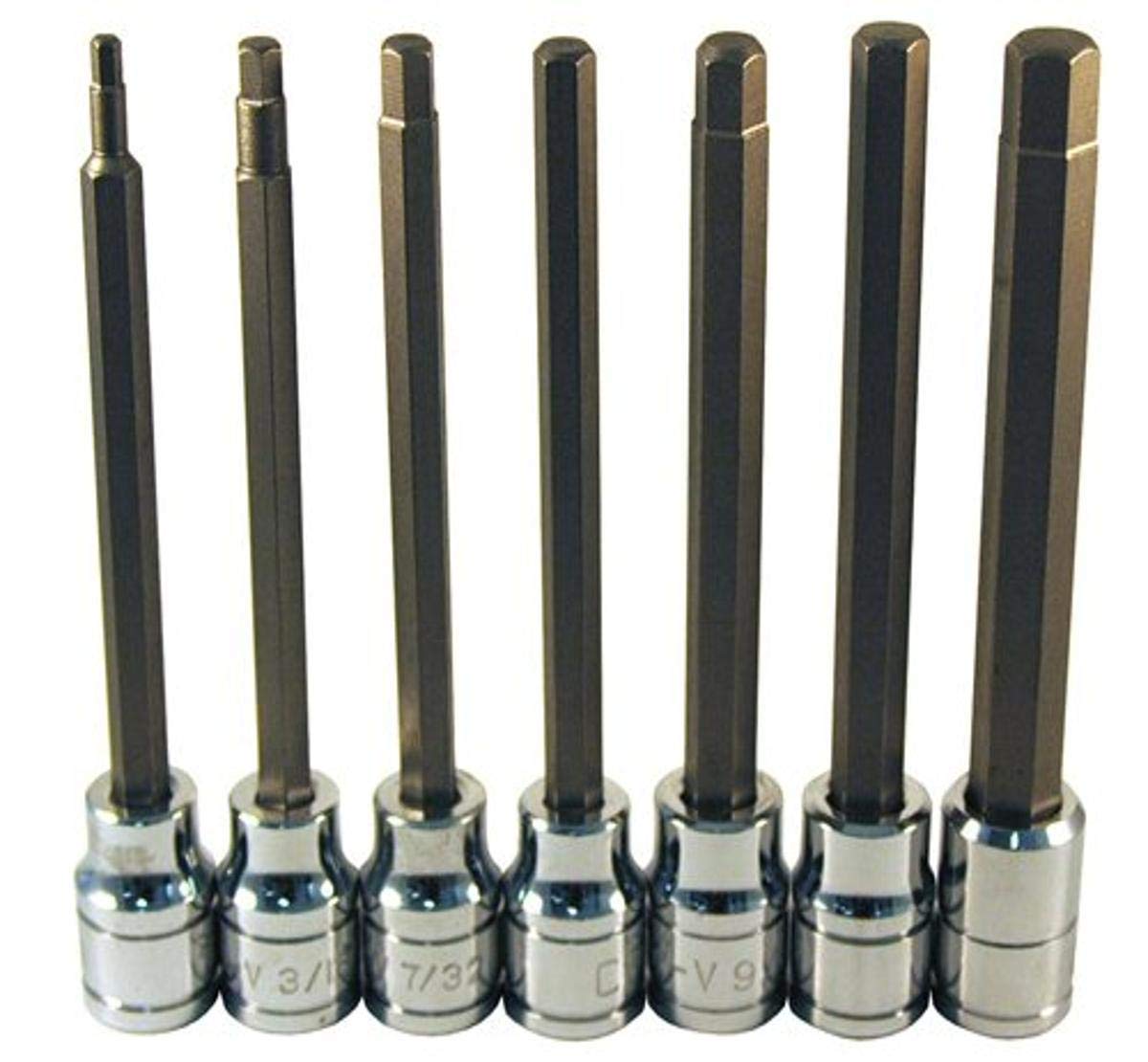 7PC XL SAE HEX BIT SOCKET SET