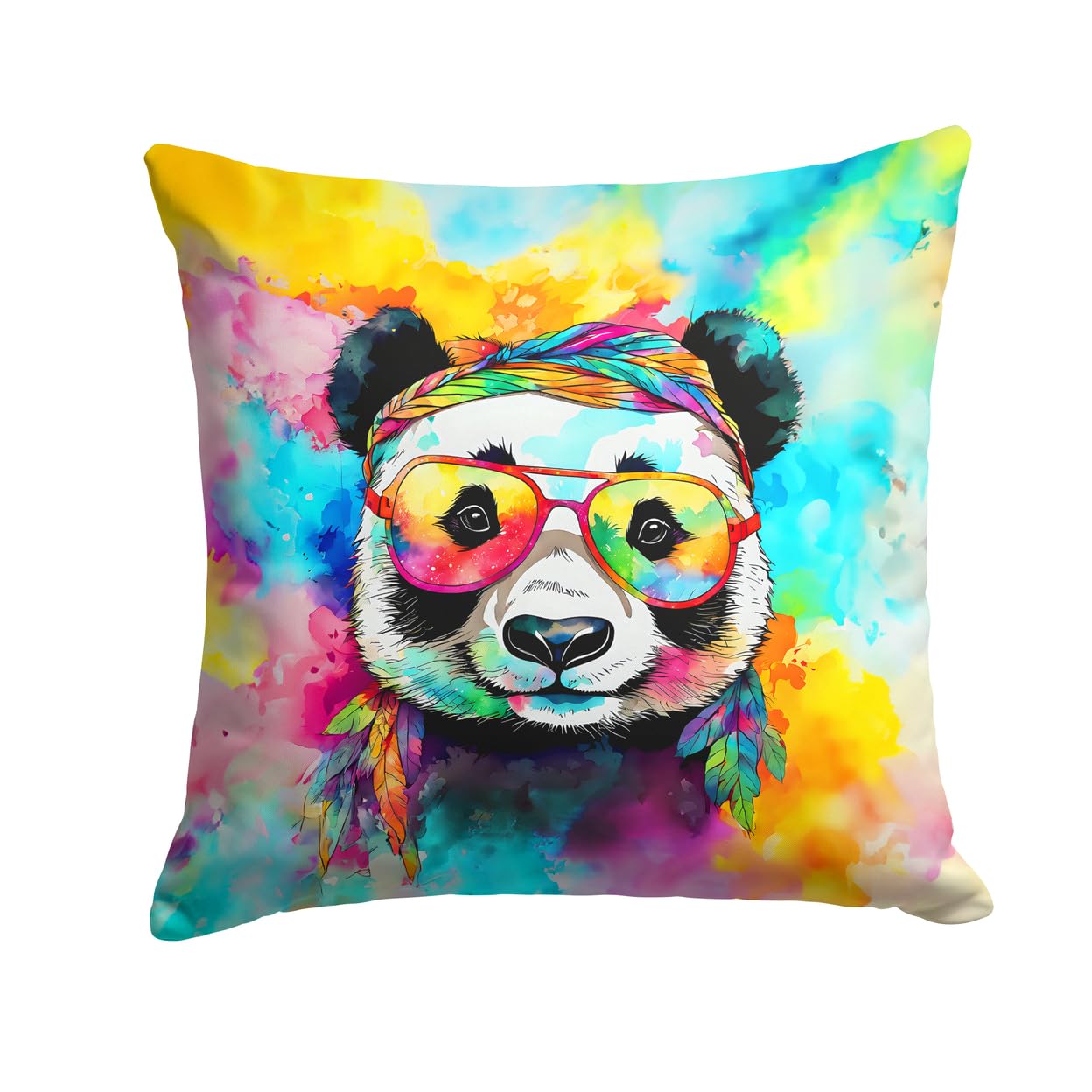 Hippie Animal Panda Throw Pillow