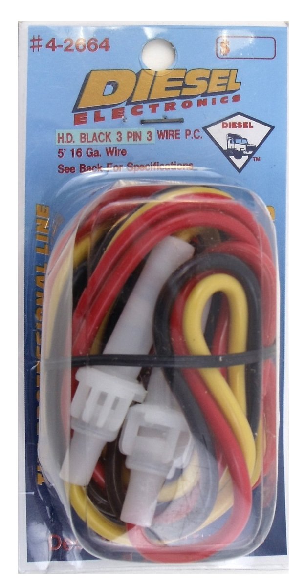 HEAVY DUTY 16 GAUGE 5 FOOT 3 WIRE 5 AMP DOUBLE FUSED 3 PIN STANDARD POWER CORD FOR COBRA PLUS SERIES CB RADIOS