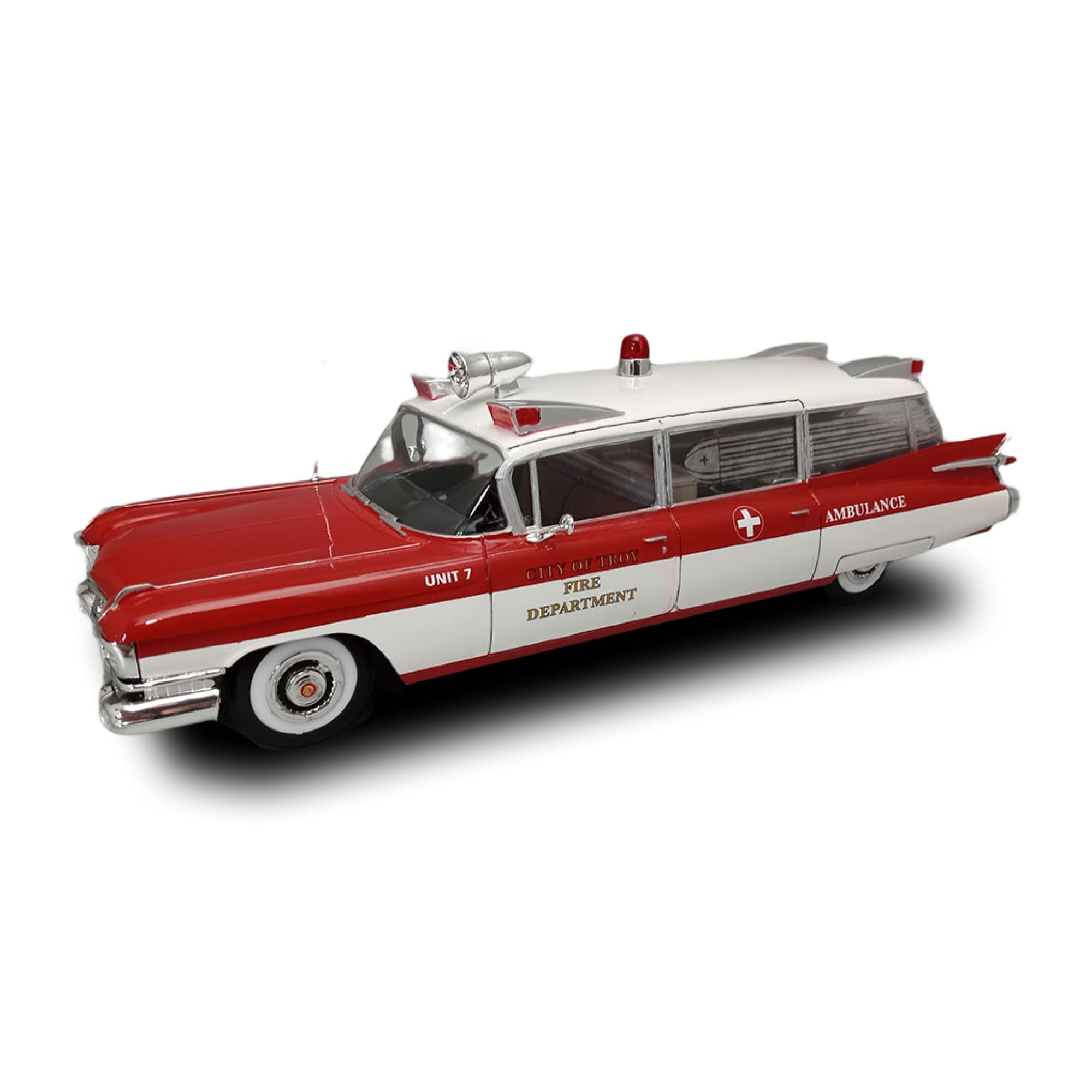 Skill 2 Model Kit 1959 Cadillac Ambulance with Gurney Accessory 1/25 Scale Model by AMT