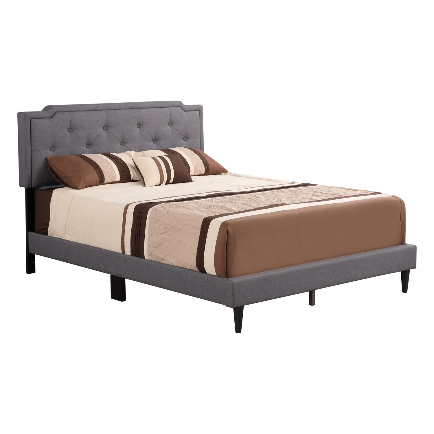 Deb Gray Adjustable Queen Panel Bed