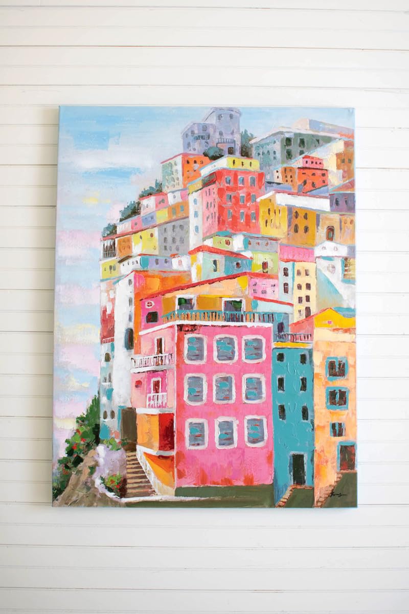 Kalalou Car1685 Oil Painting - Colorful Houses
