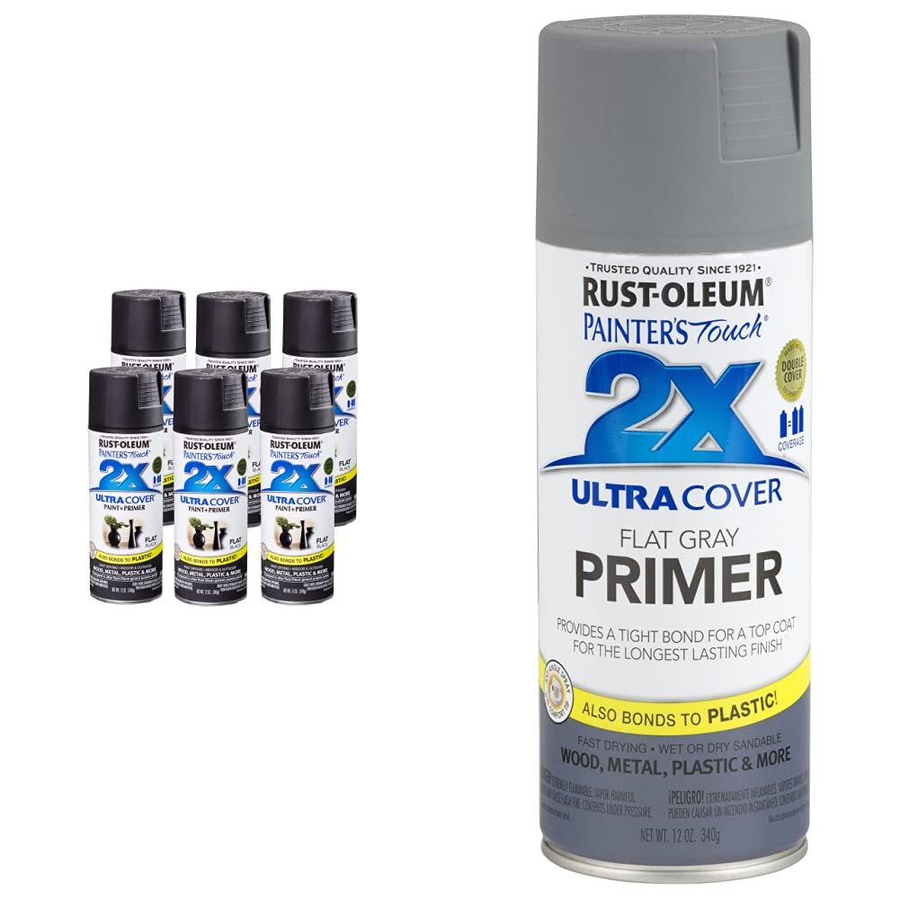 Rust-Oleum 331190-6Pk Painter'S Touch 2X Cover, 12 Ounce (Pack Of 6), Ultra Matte Red Currant, 72 Fl Oz