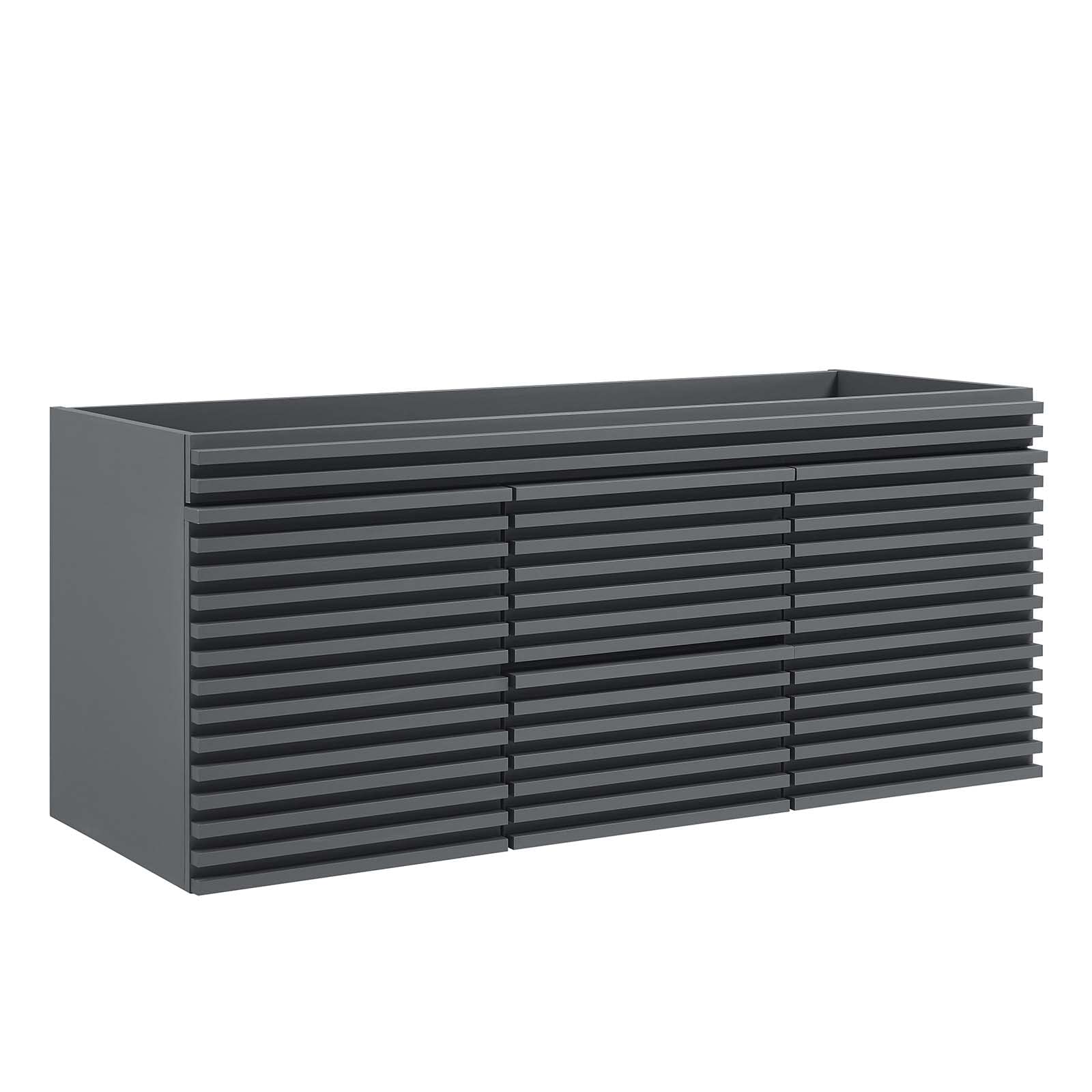 Modway Render 48 Double Sink Compatible (Not Included) Bathroom Vanity Cabinet In Gray