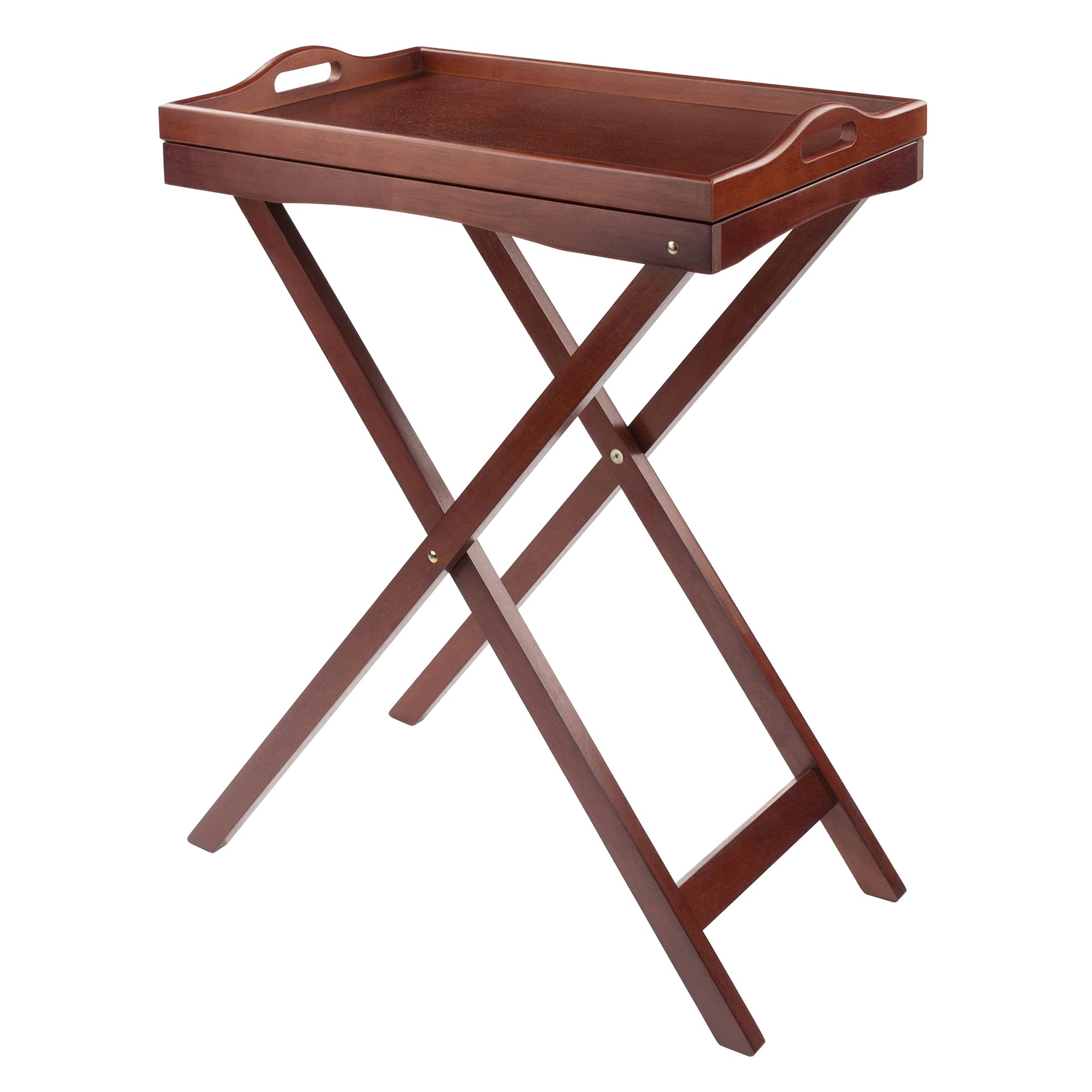 Devon Butler Folding Tray Table | Sturdy & Elegant | Instant Extra Serving Space | Removable Tray | Folds for Easy Storage