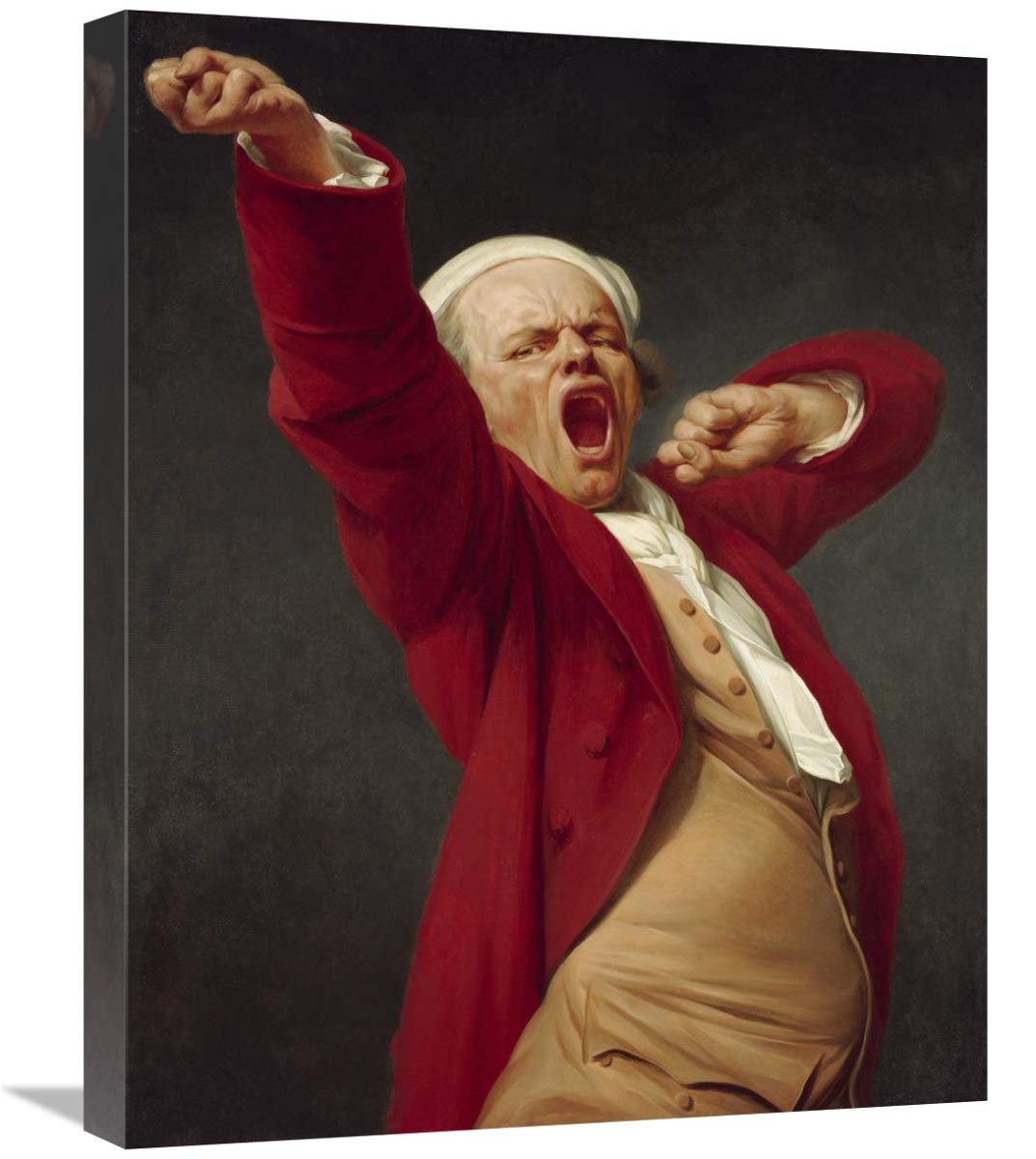 Self-Portrait, Yawning-Canvas Art-20x24”