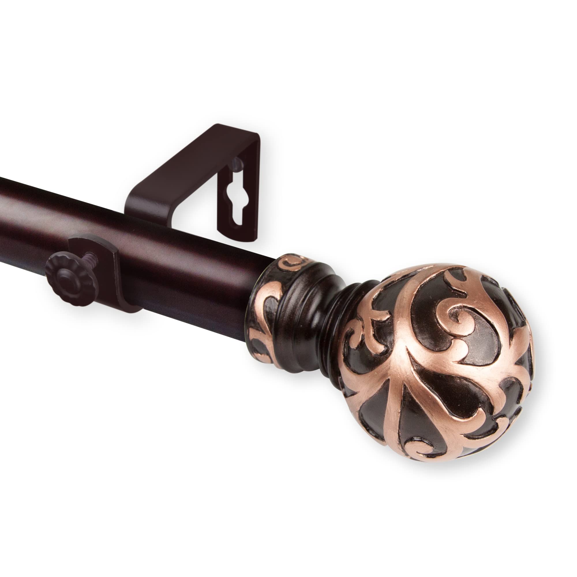 Terreca Curtain Rod 1 OD 160-240 inch  - Bronze