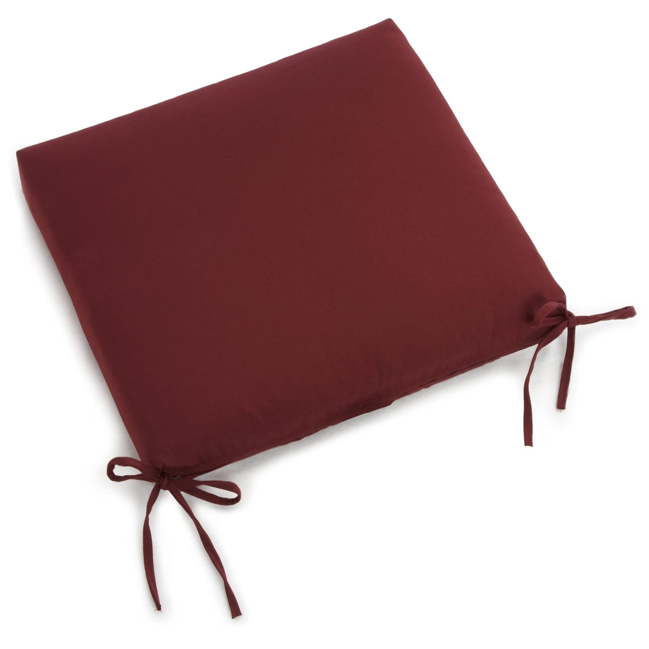 20-inch by 19-inch Twill Chair Cushion  - Burgundy