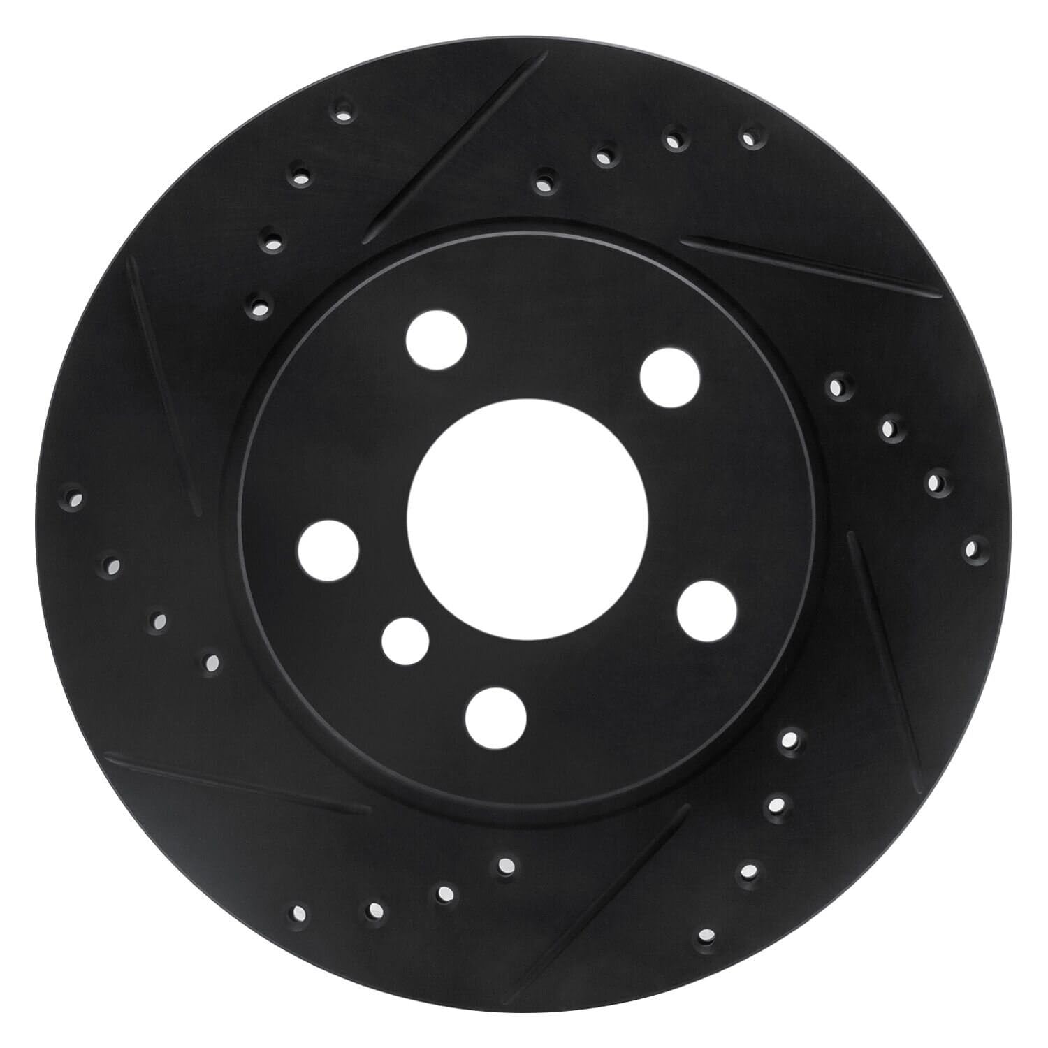 R1 Concepts Brake Rotor Drilled and Slotted Black ECB-31123L