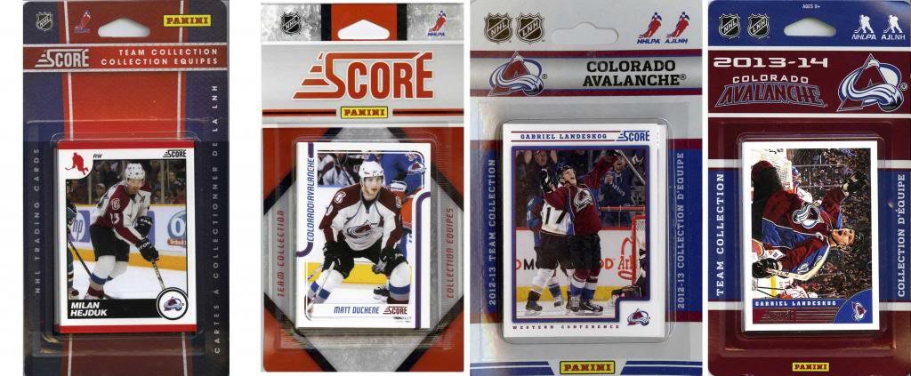 NHL Colorado Avalanche 4 Different Licensed Trading Card Team Sets