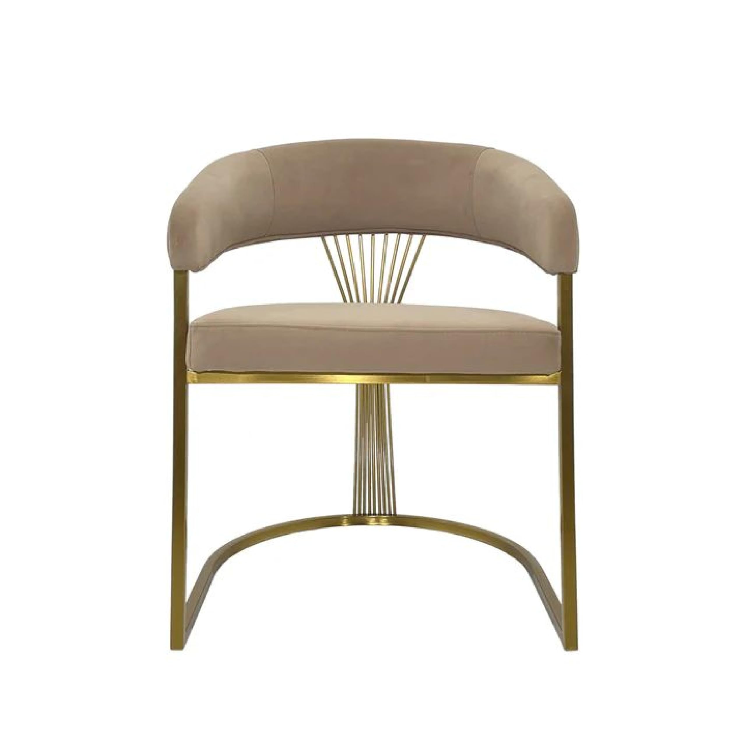 Yuki Dining Chair, Curved Gray Velvet Backrest, Silver Cantilever Base