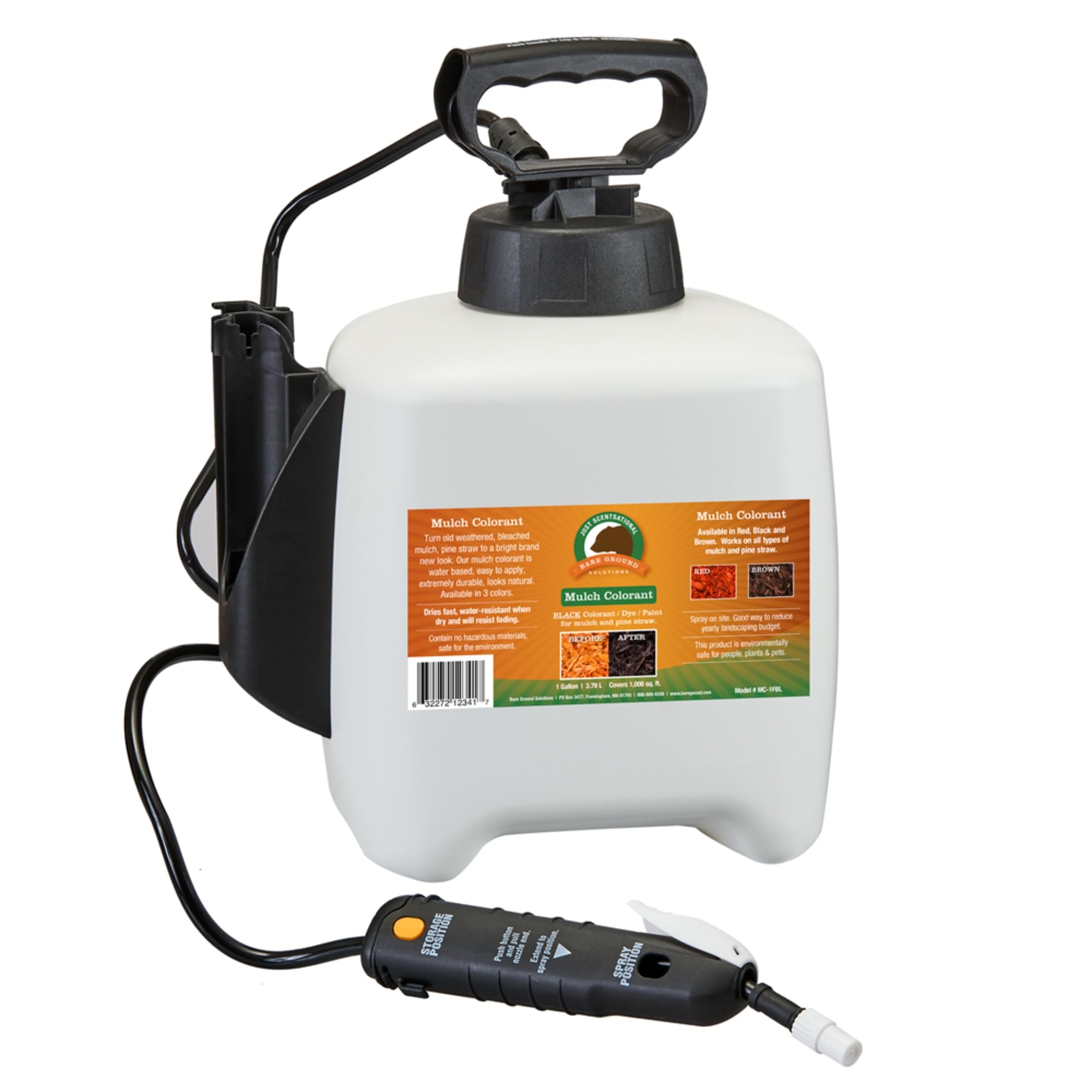 Just Scentsational Red Bark Mulch Colorant Preloaded in Gallon pump Sprayer